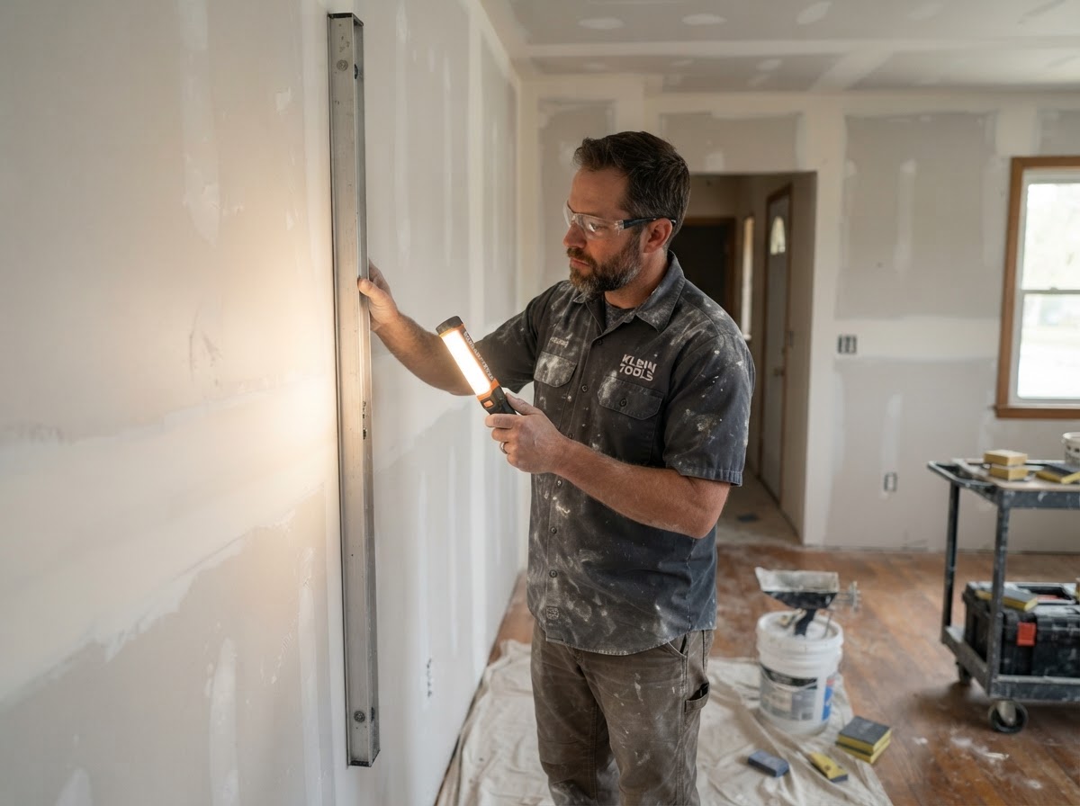 Drywall quality check before final finishing in Niles
