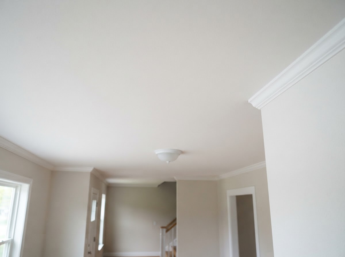 Smooth refinished ceiling after acoustic texture removal