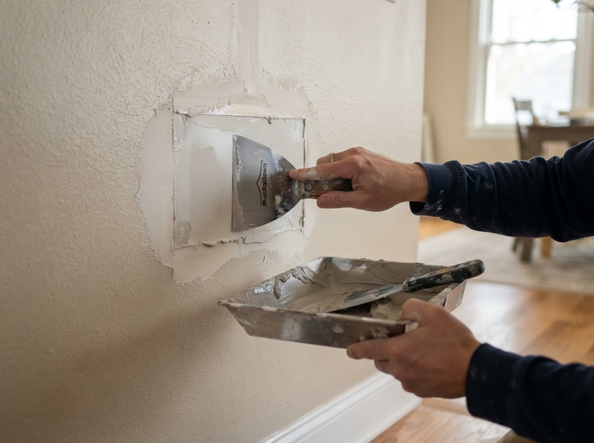Drywall wall repair and patch finishing in Niles IL