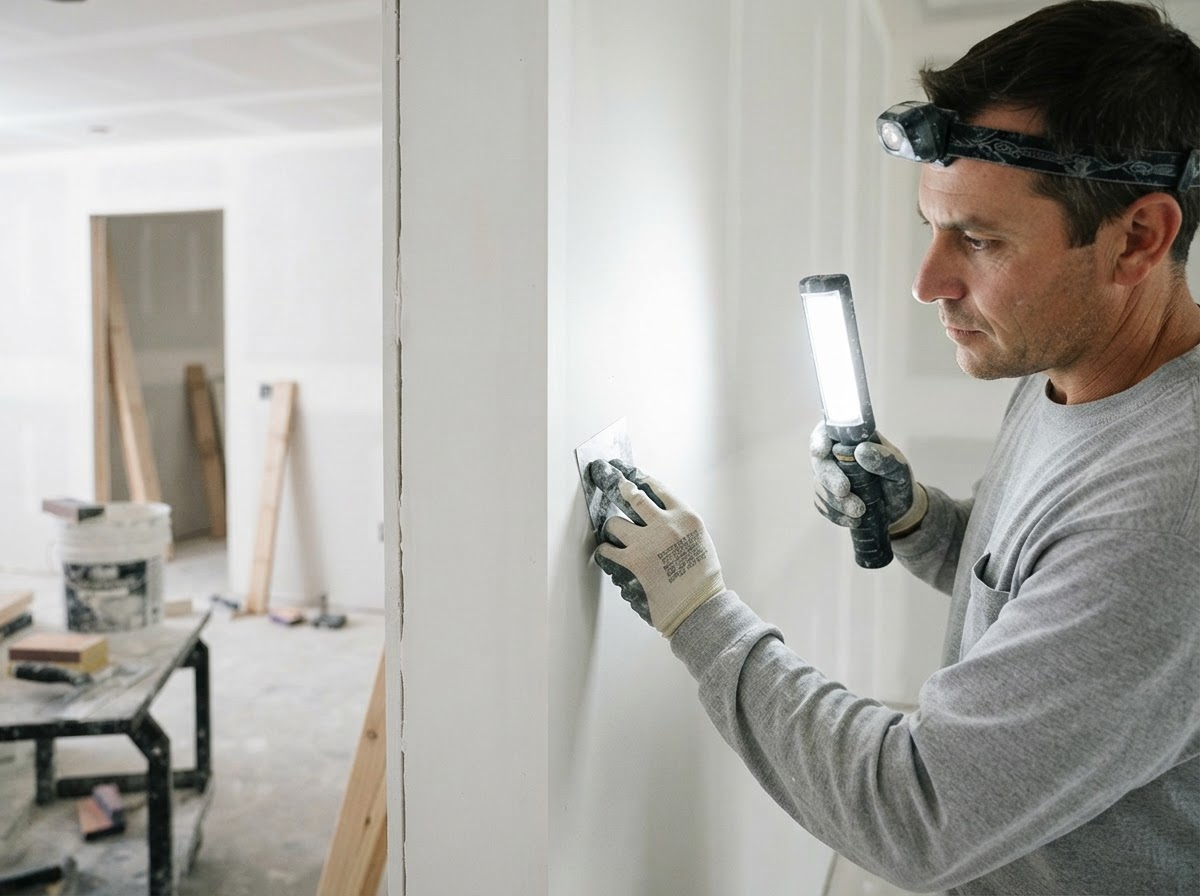 Smooth drywall finishing for a Park Ridge remodeling project
