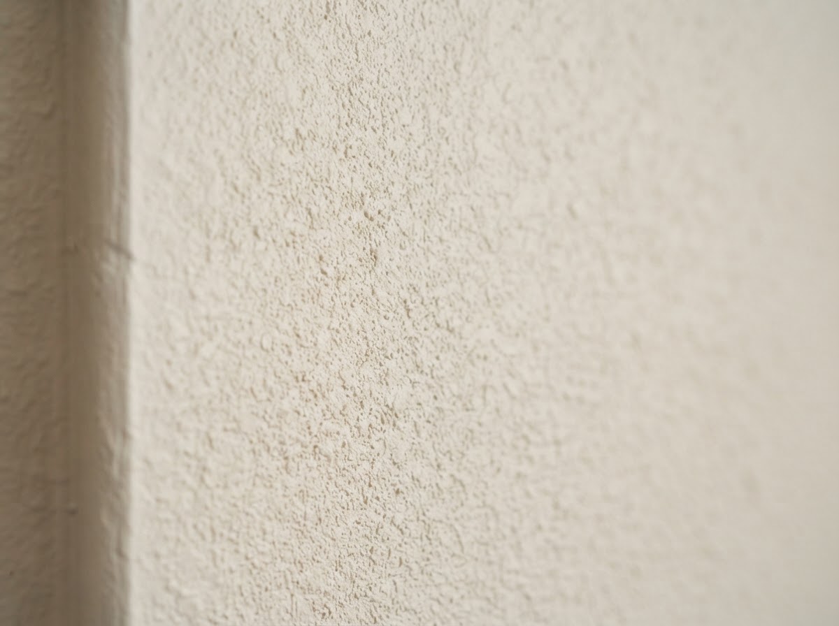 Orange-peel drywall texture on a finished interior wall