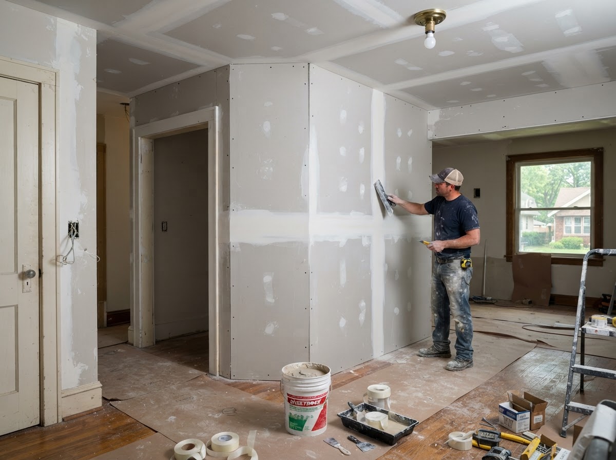 Drywall wall and ceiling work for homes in the Niles area