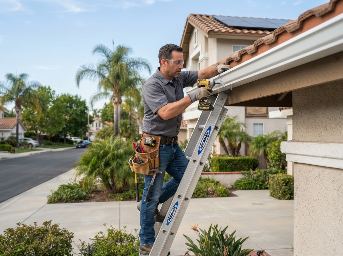 Professional gutter contractor serving communities near Temescal Valley