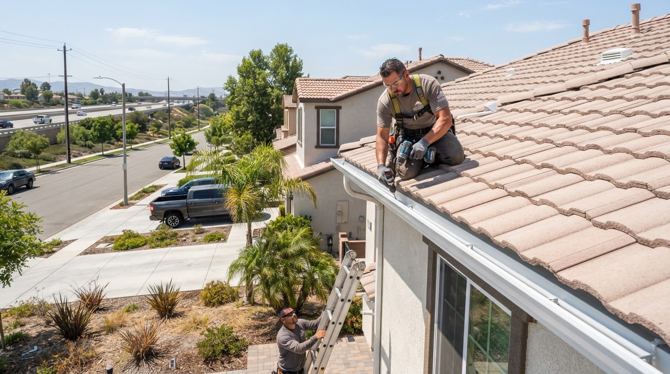 Gutter installation in Perris California