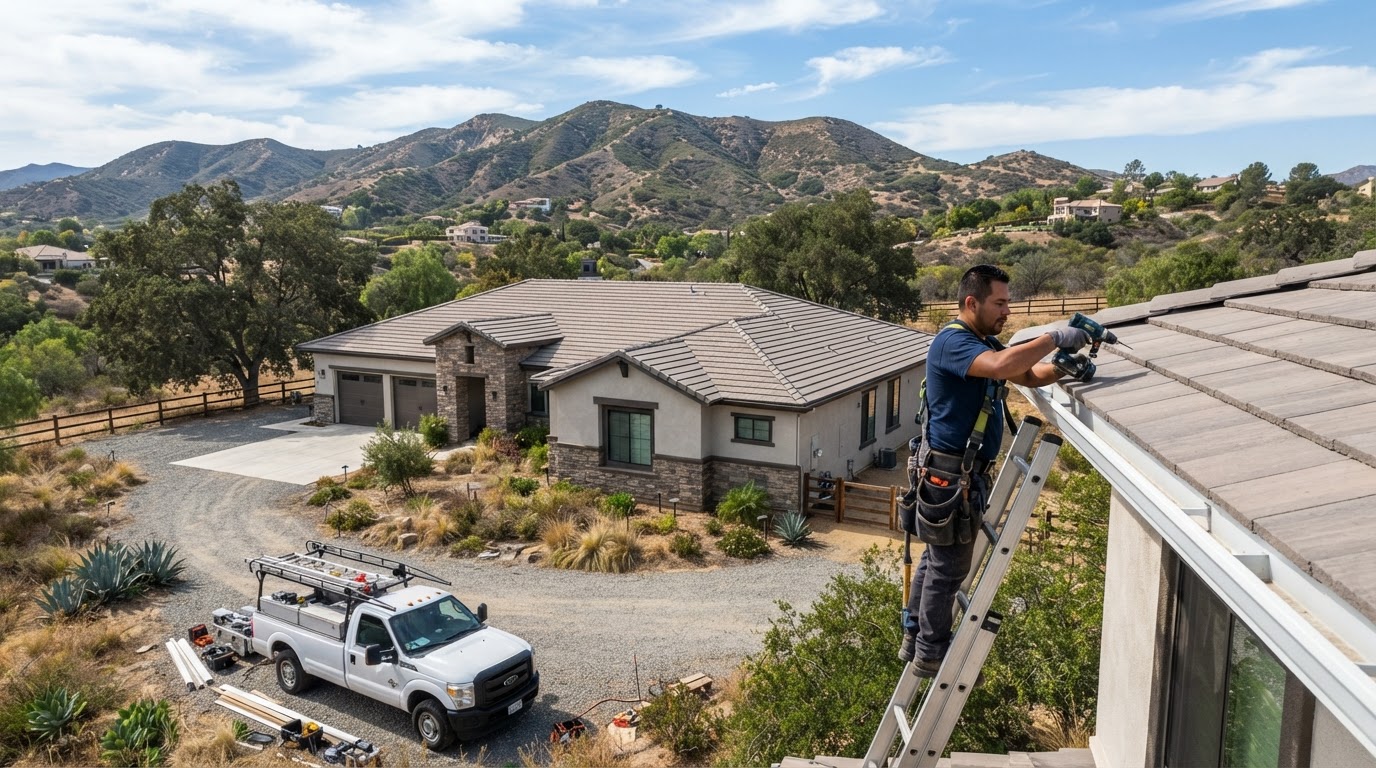 Gutter installation in Wildomar California