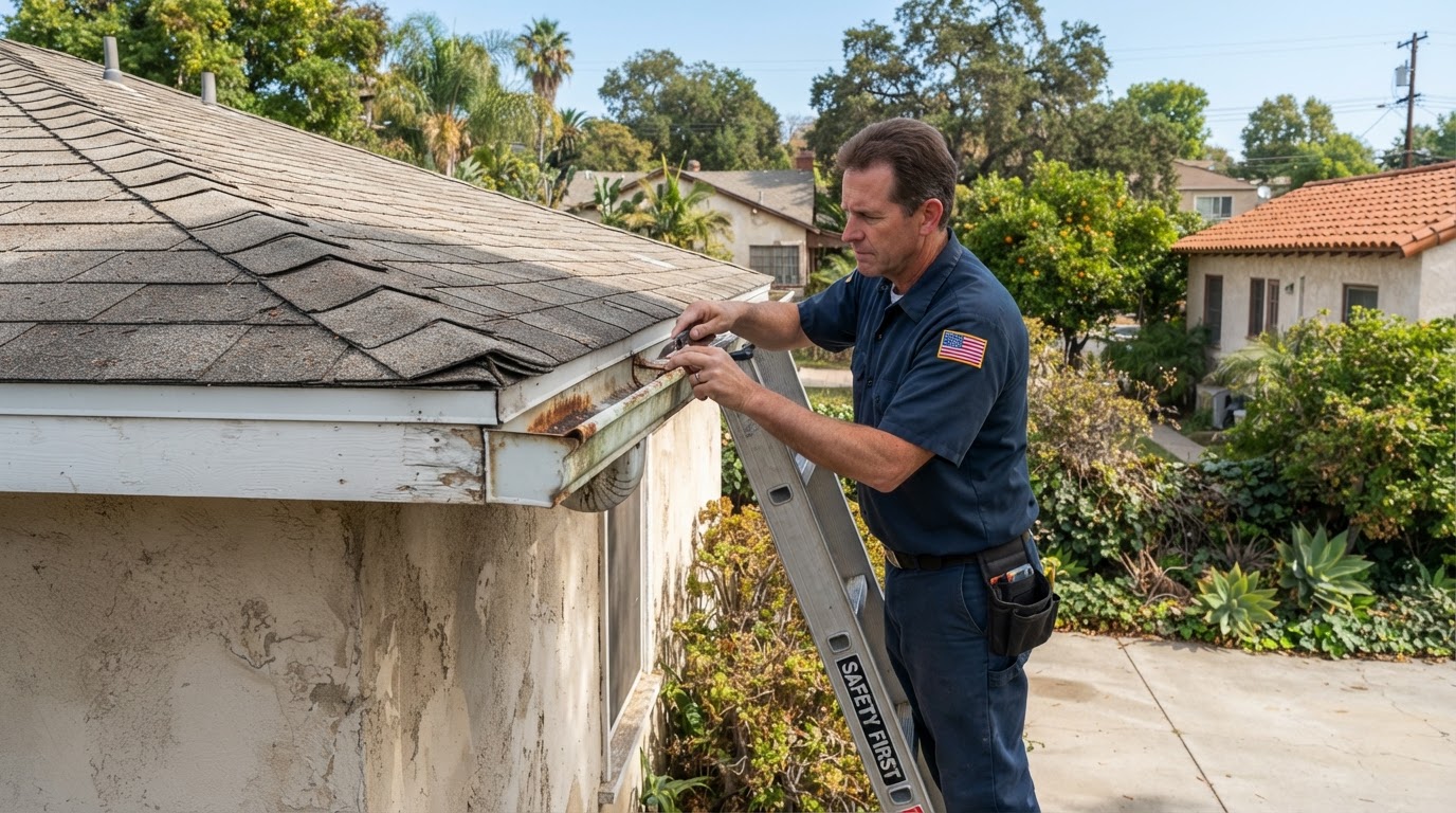 Gutter repair service in Riverside California