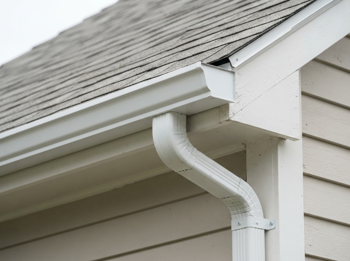 Seamless gutter outlet and downspout connection
