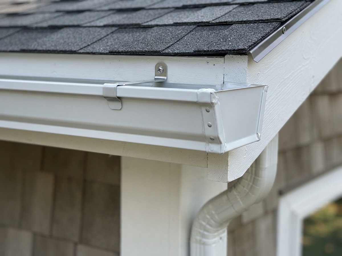 New gutter replacement components and hidden hanger detail