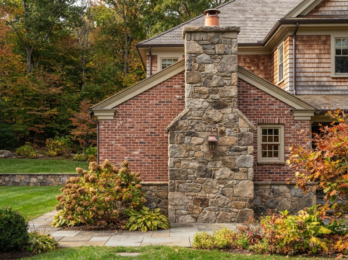 New England residential masonry and stonework near Milford MA