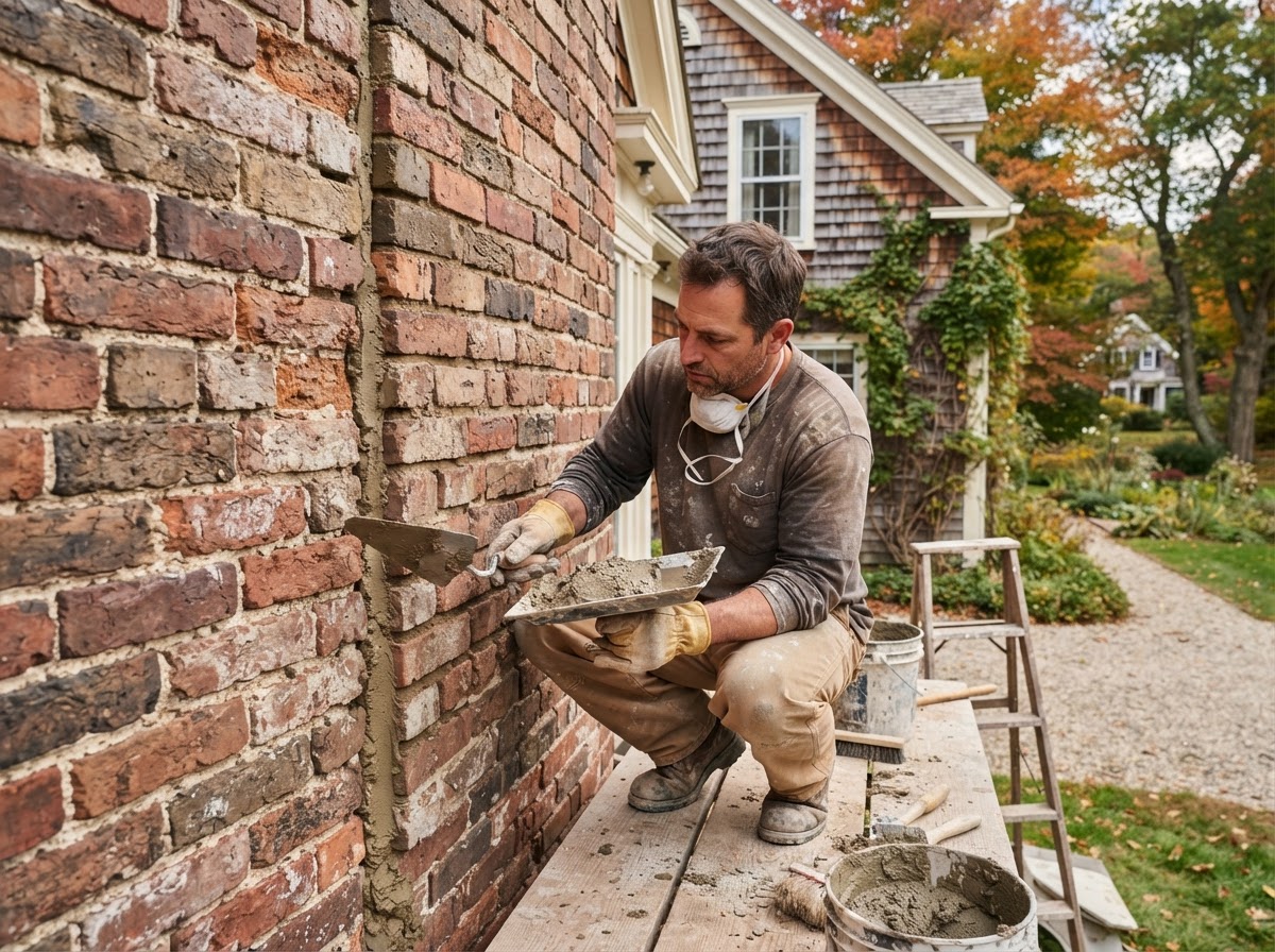 Repointing older mortar joints in Hopkinton MA