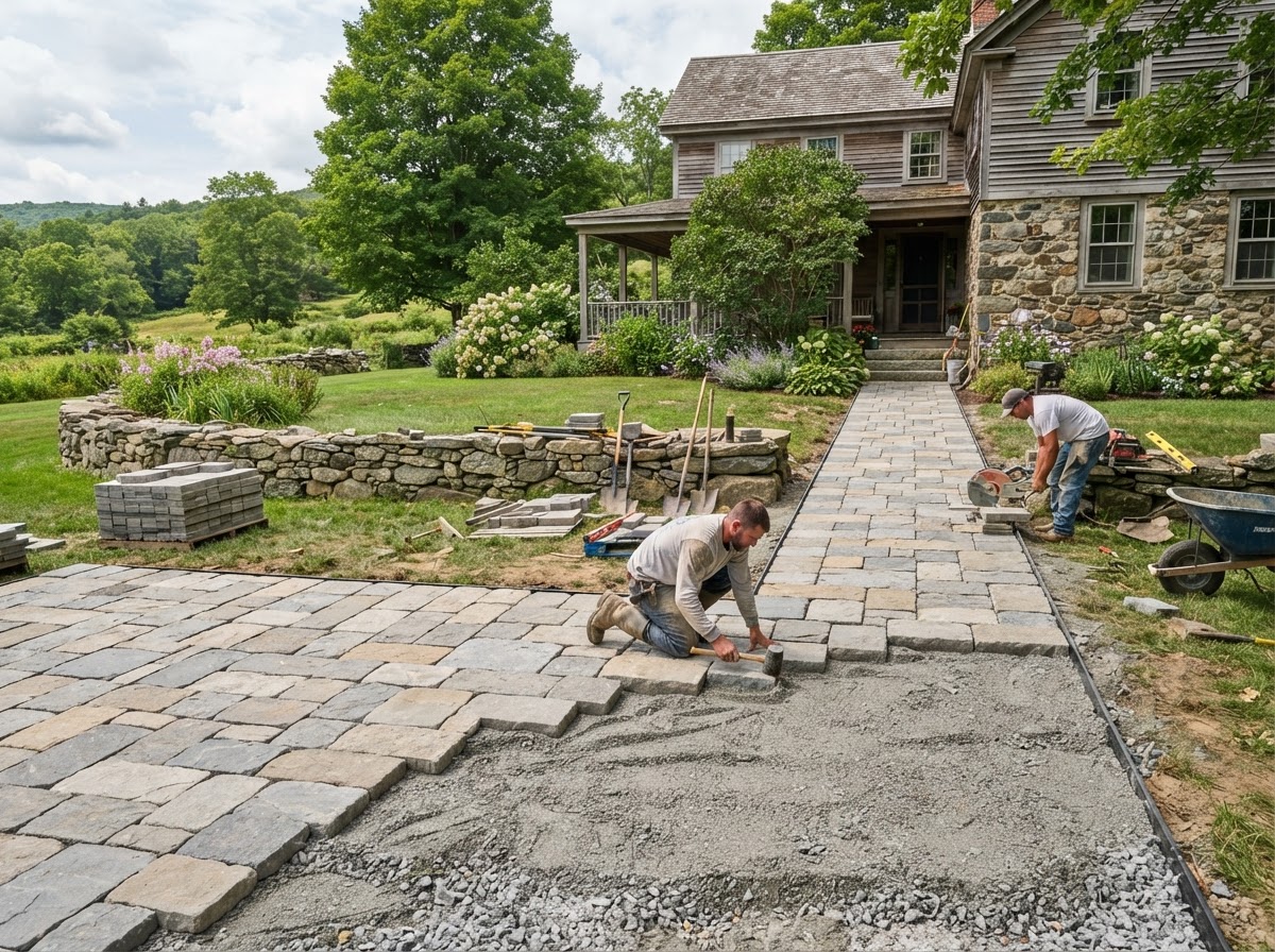 Patio and walkway masonry in Mendon MA