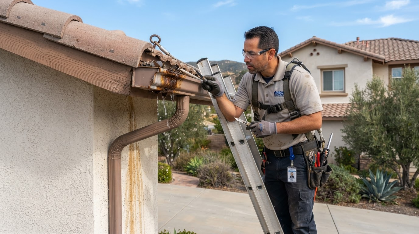 Gutter repair in Yucaipa California
