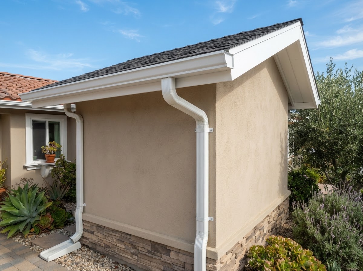 Seamless gutter and downspout installation in Calimesa CA