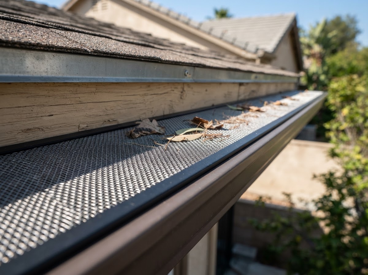 Gutter guard installation for a Beaumont property