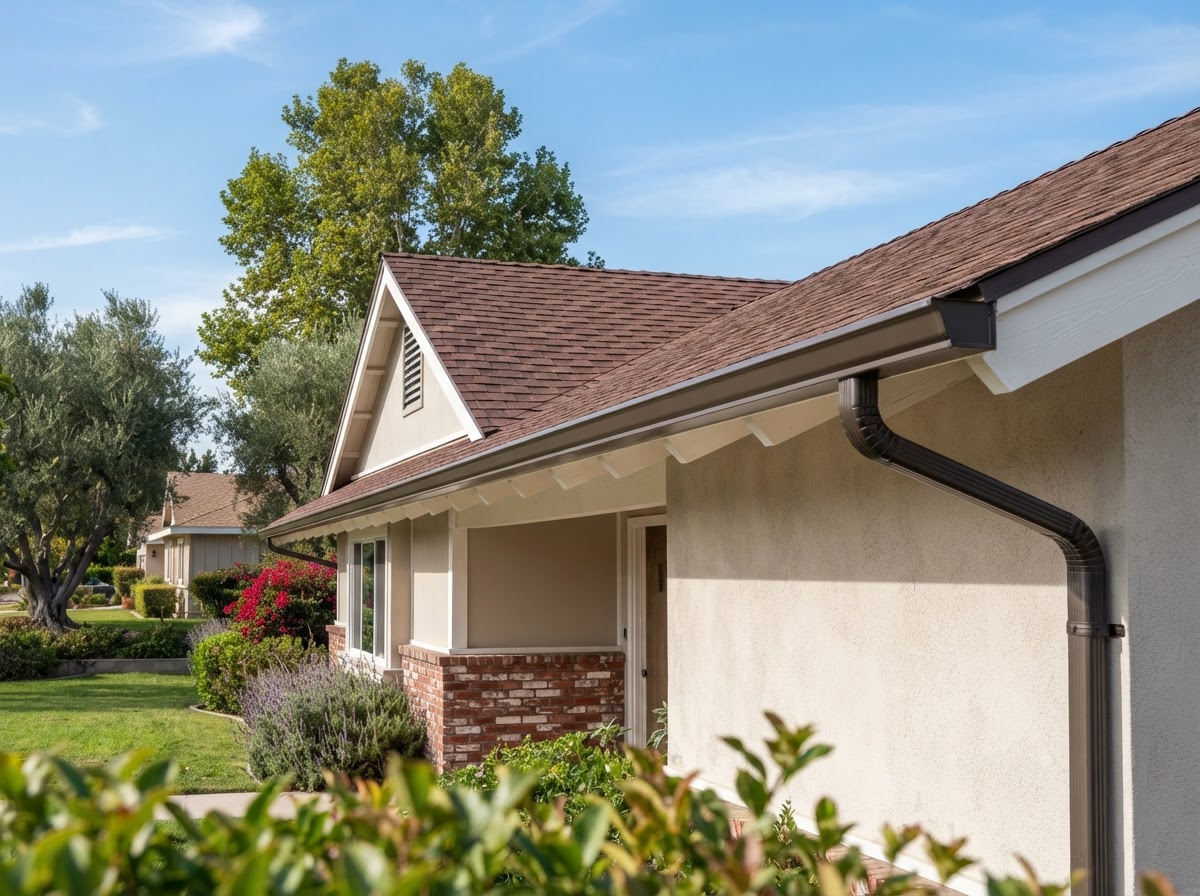 Seamless gutter installation in Redlands CA