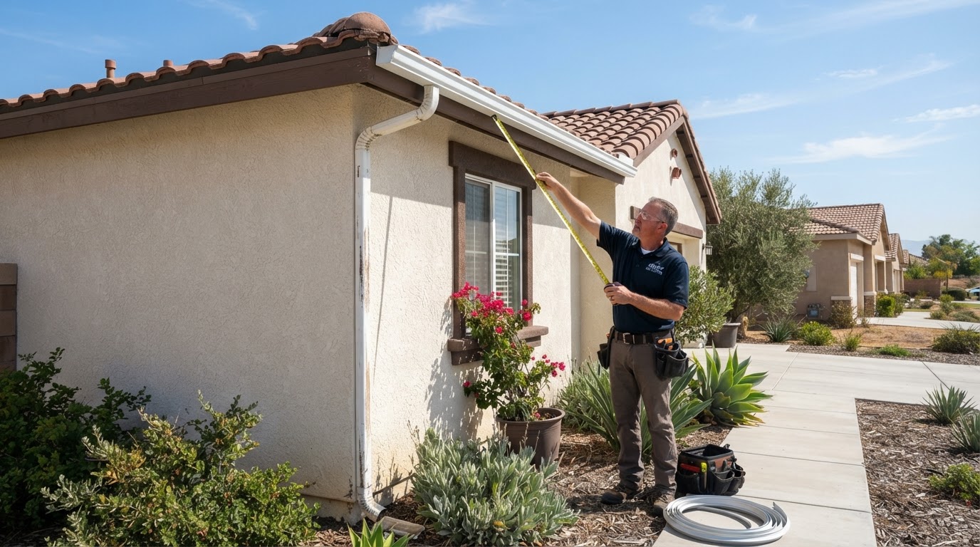 Gutter installation in Hemet California