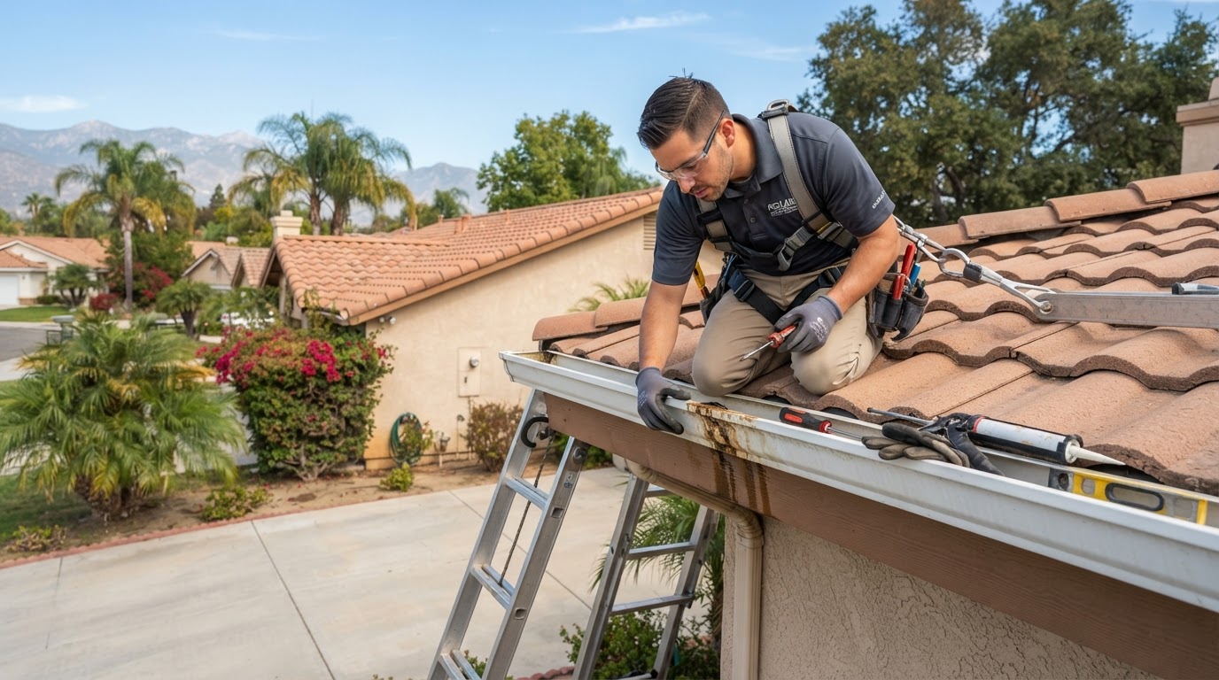 Gutter repair in Redlands California