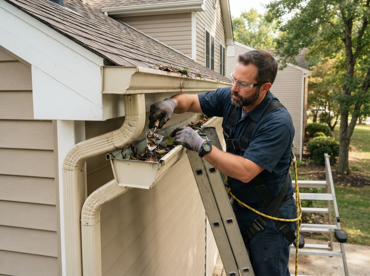 Gutter outlet and downspout cleaning in Beaumont