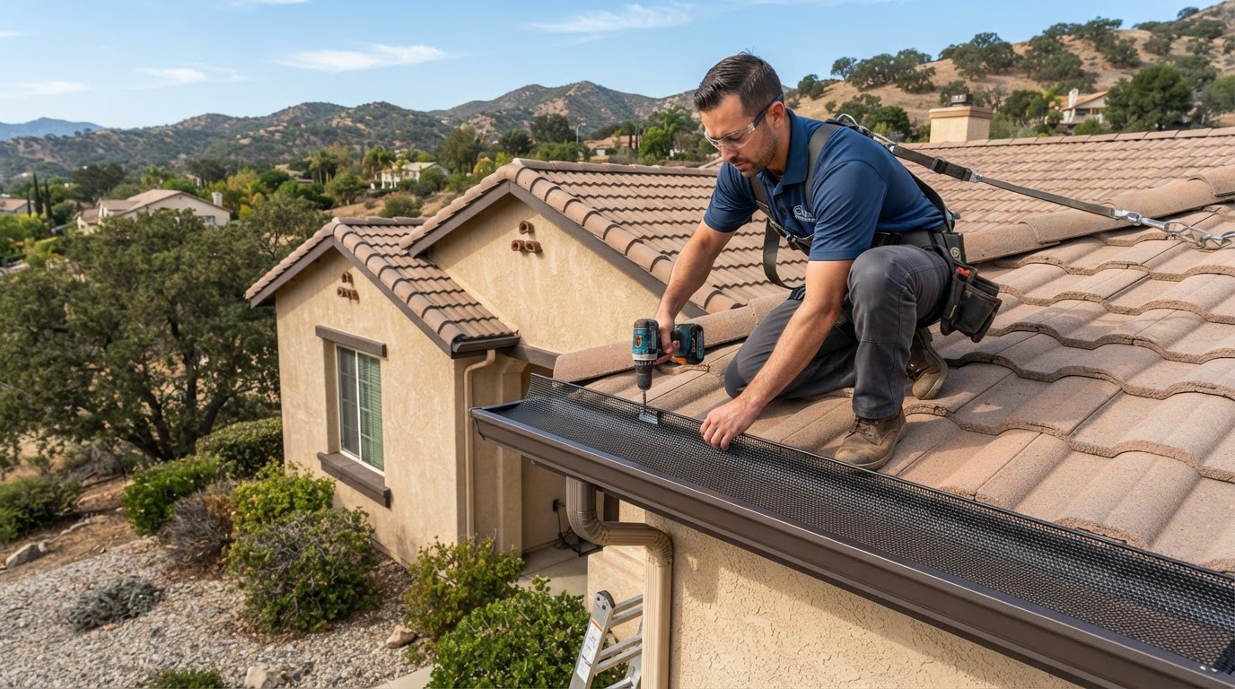 Gutter guard installation in Yucaipa California