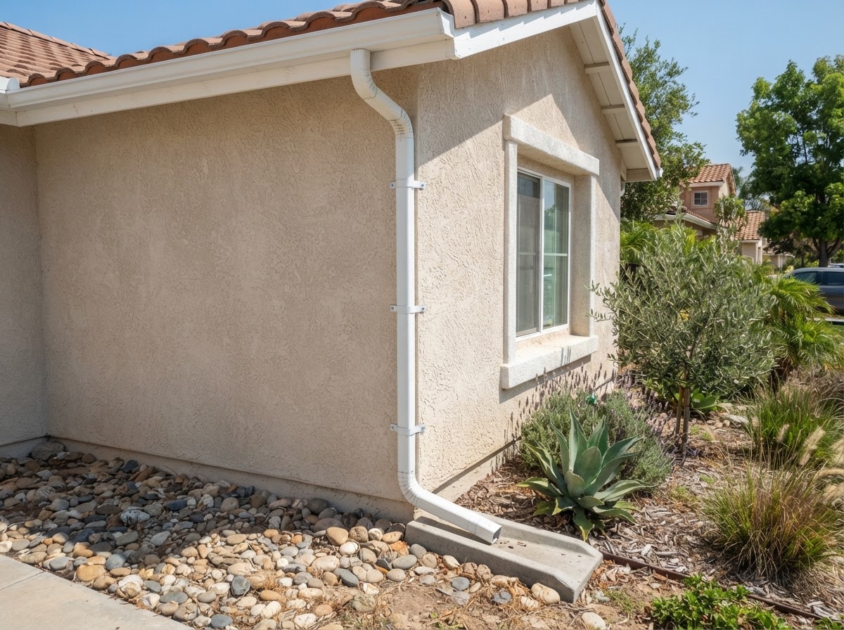 Downspout installation and repair in Beaumont CA