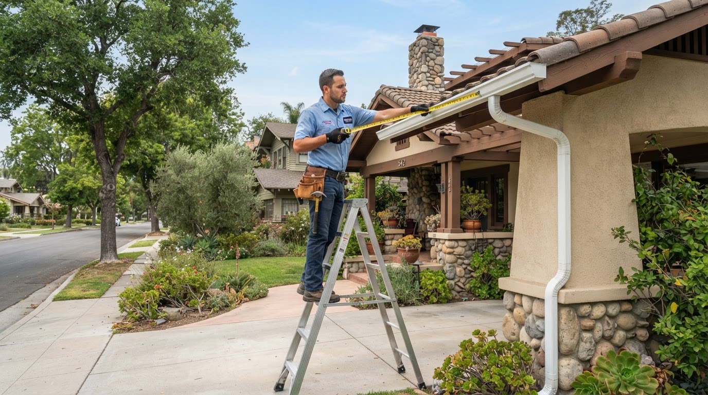 Gutter installation in Redlands California