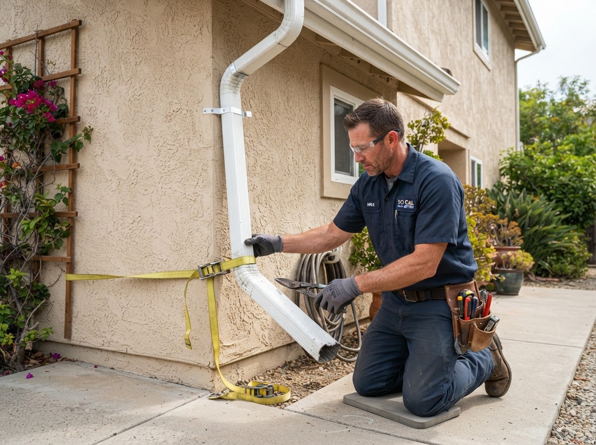 Residential downspout repair service in Beaumont