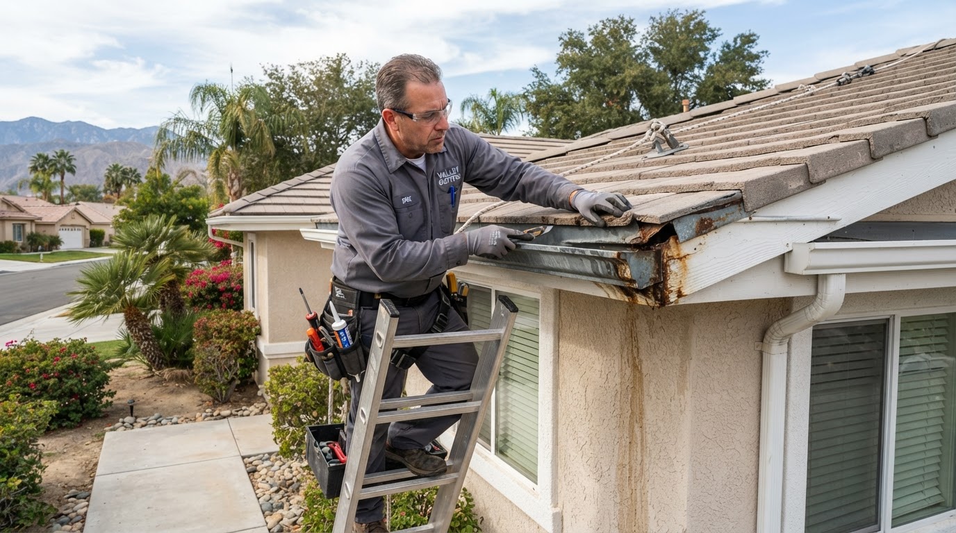 Gutter repair in San Jacinto California