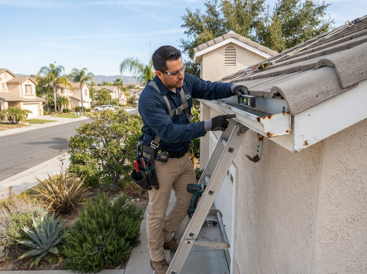 Gutter repair in Moreno Valley California