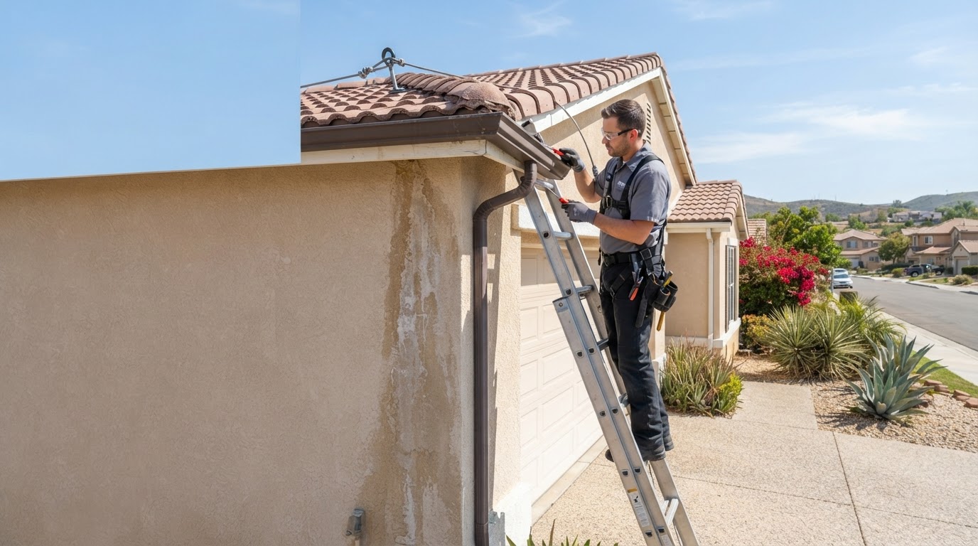 Gutter repair in Moreno Valley California