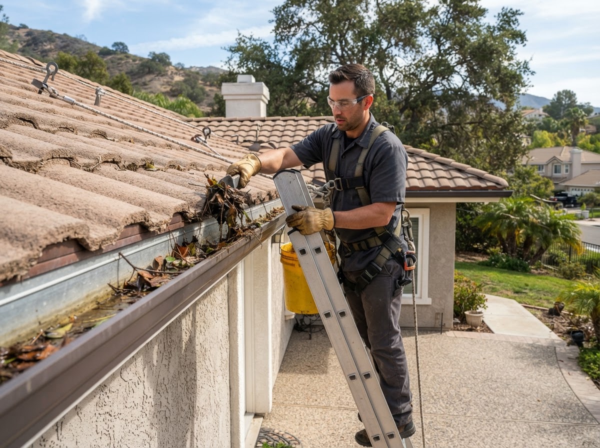 Professional gutter cleaning in Yucaipa California