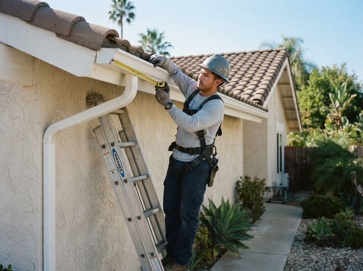 Gutter estimate inspection in Beaumont California