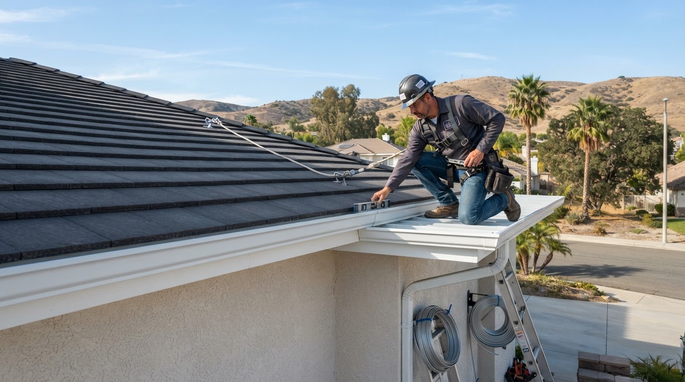 Seamless gutters in Calimesa California