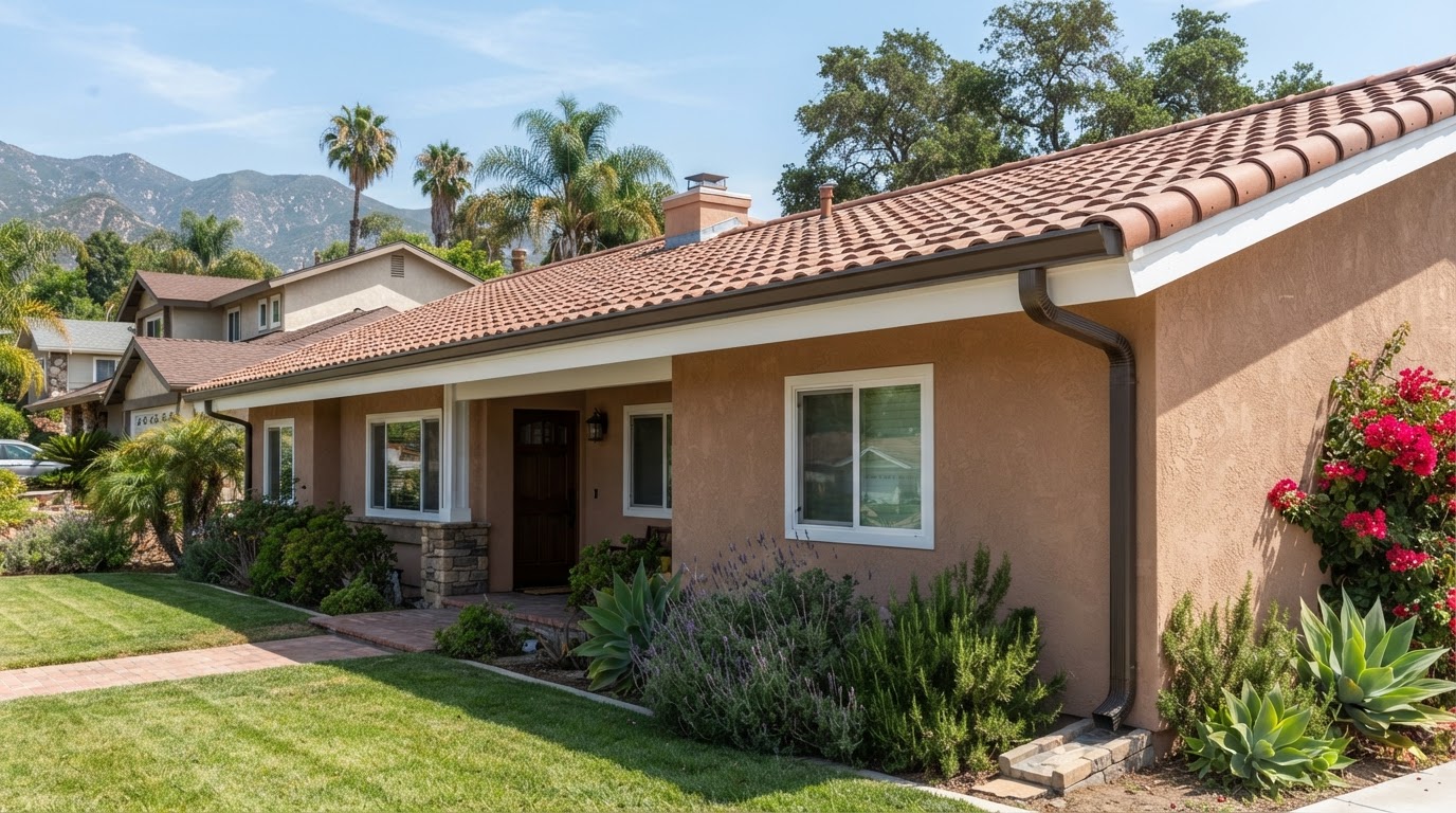Seamless gutters in Redlands California