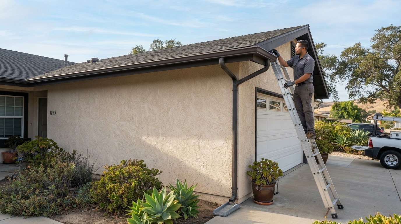 Downspout installation and repair in Beaumont California