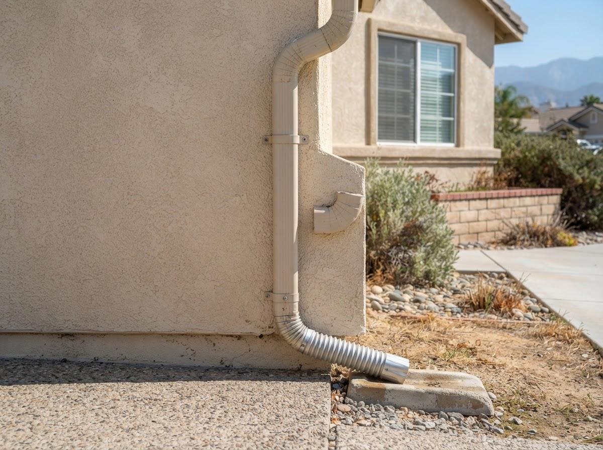 Downspout service for a Banning property