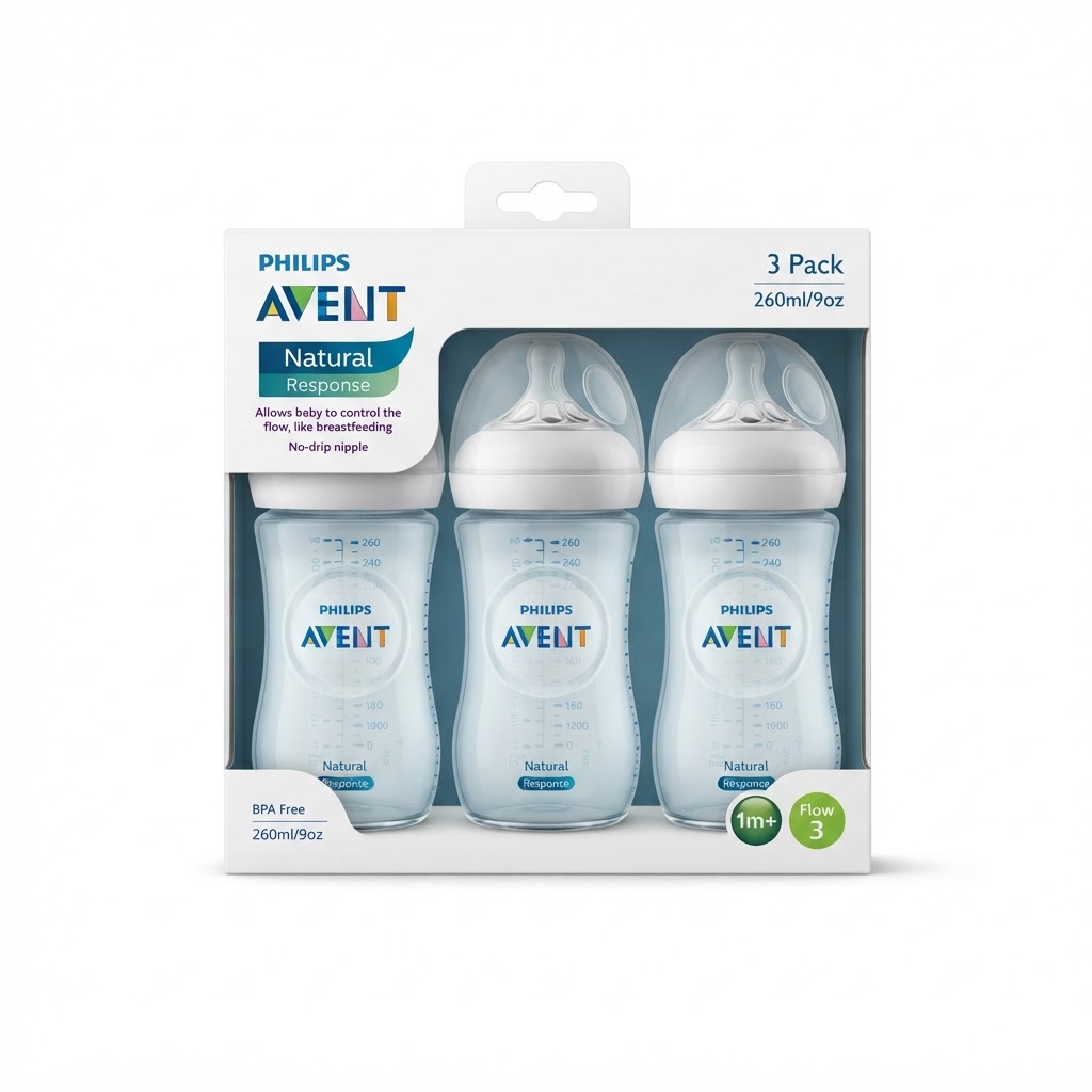 Philips Avent Natural Response Baby Bottle 3-Pack