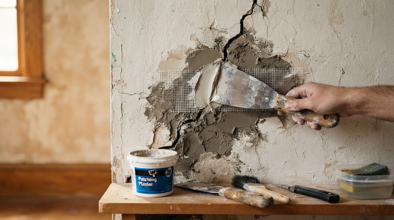 Plaster Repairs & Patching — illustrative stock image