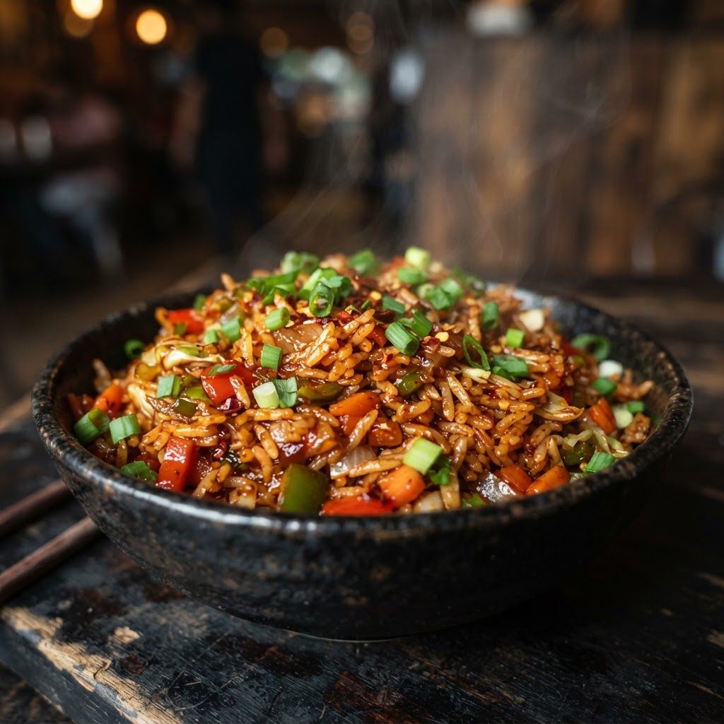 SCHEZWAN FRIED RICE (Veg / Egg / Chicken)