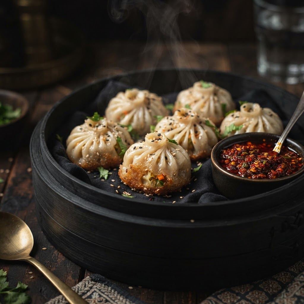 Veg Momos (Steam / Kurkure / Tandoori)