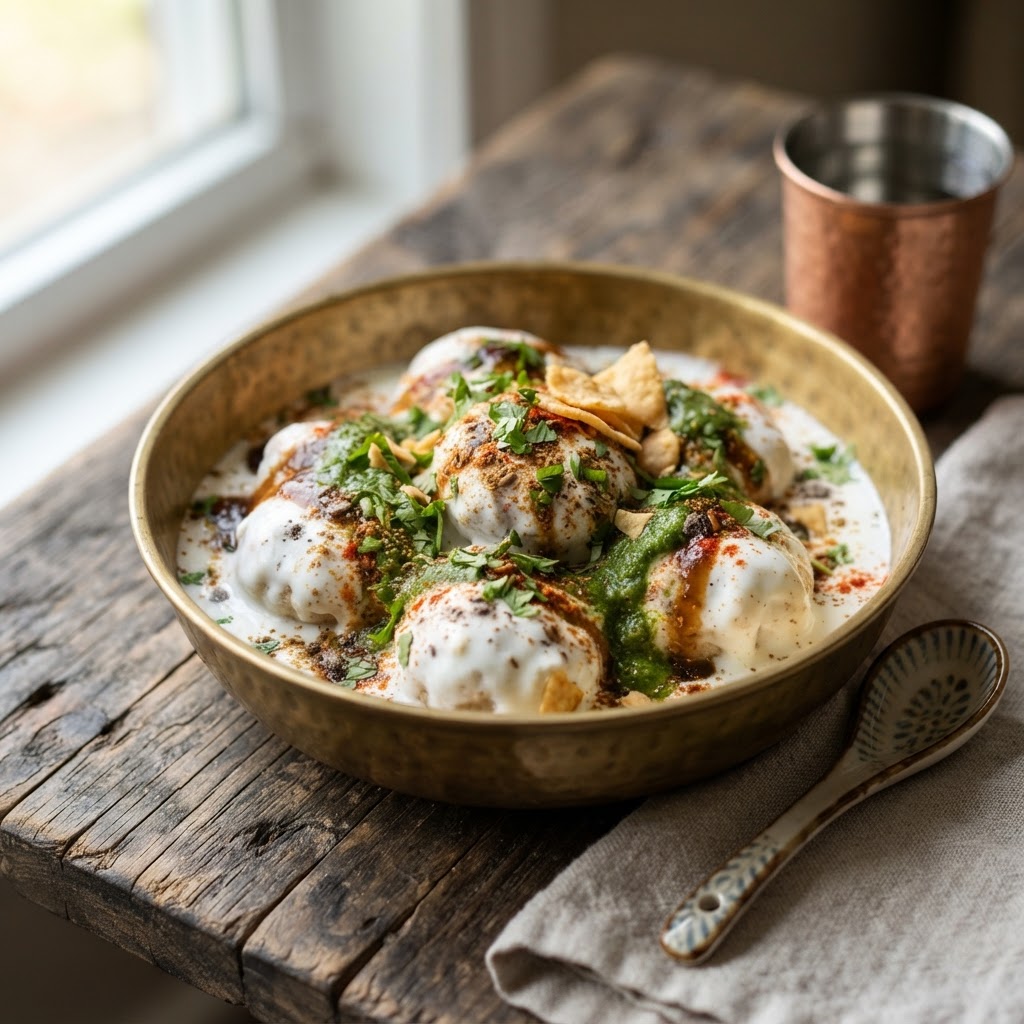 Dahi Bhallha Chaat (Sattvic)