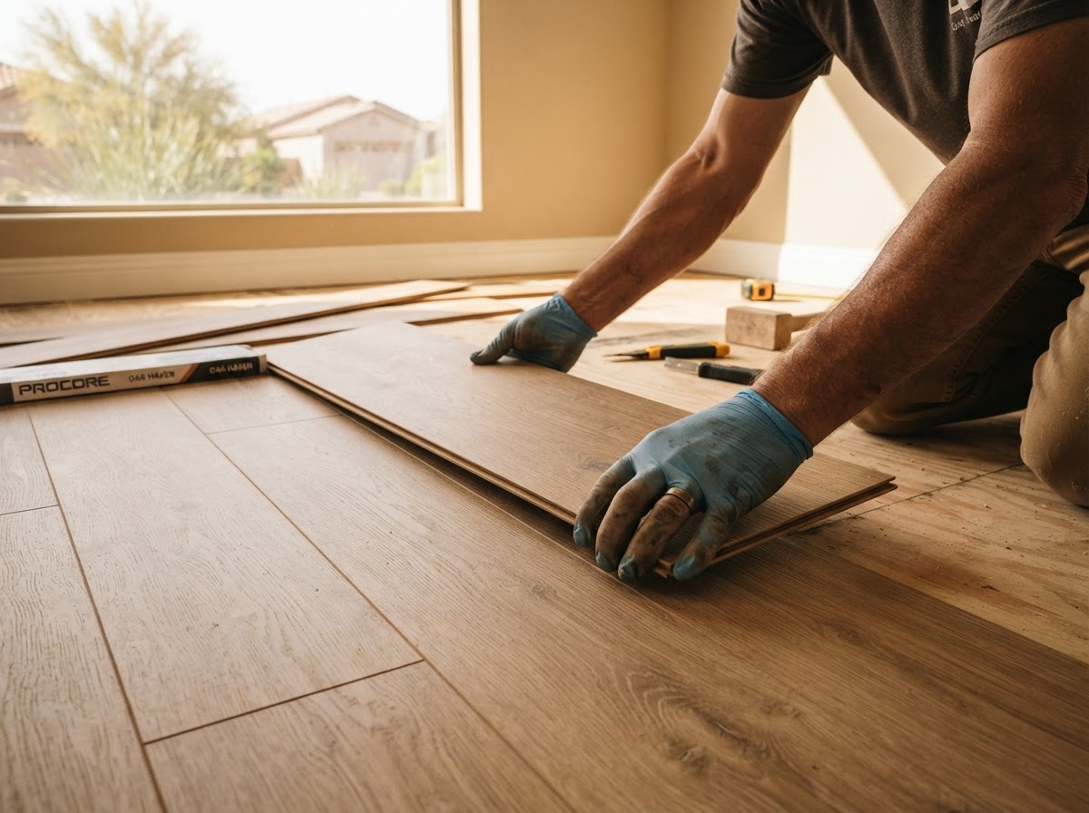 Luxury Vinyl & Laminate — installed by Timeless Floor Designs