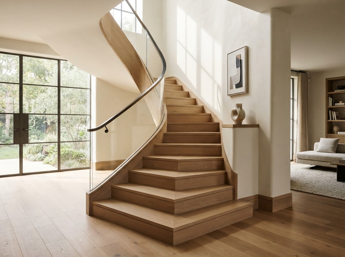 Stairs & Baseboards — installed by Timeless Floor Designs