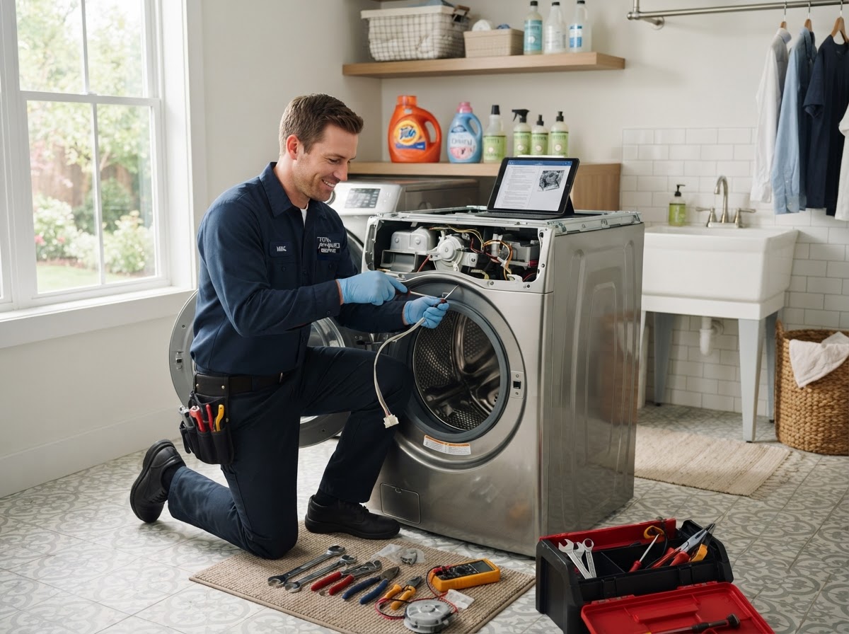Appliance Repair professional at work