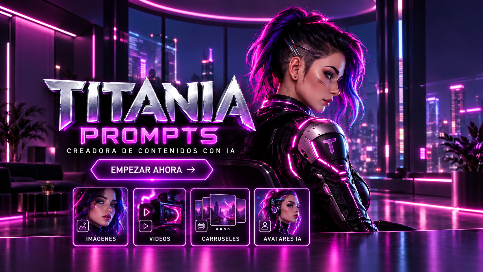 Titania Prompts — Creadora de contenidos con IA