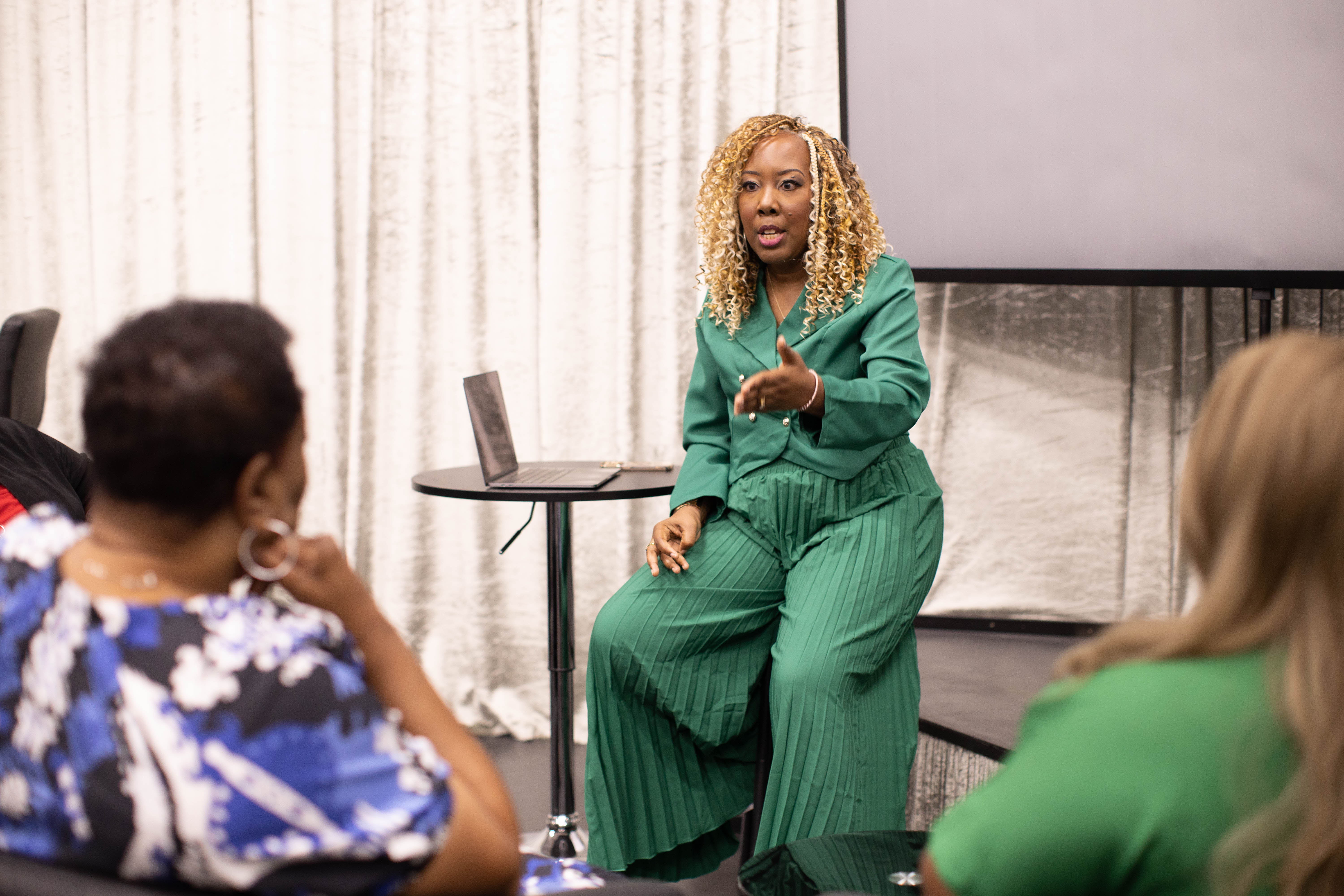 Chelsealya 'Coach Cookie' Payne facilitating courageous conversations and healing workshops