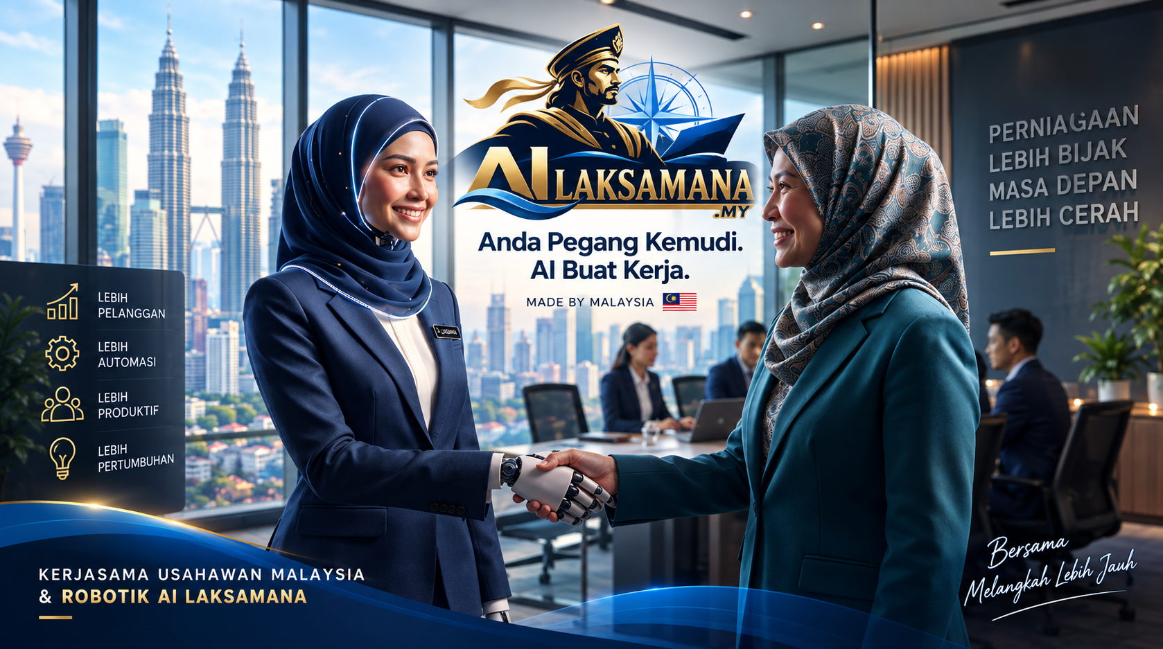 Kerjasama Usahawan Malaysia & Robotik AI Laksamana - Anda Pegang Kemudi, AI Buat Kerja