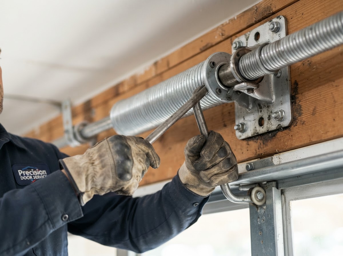 Garage door torsion spring repair