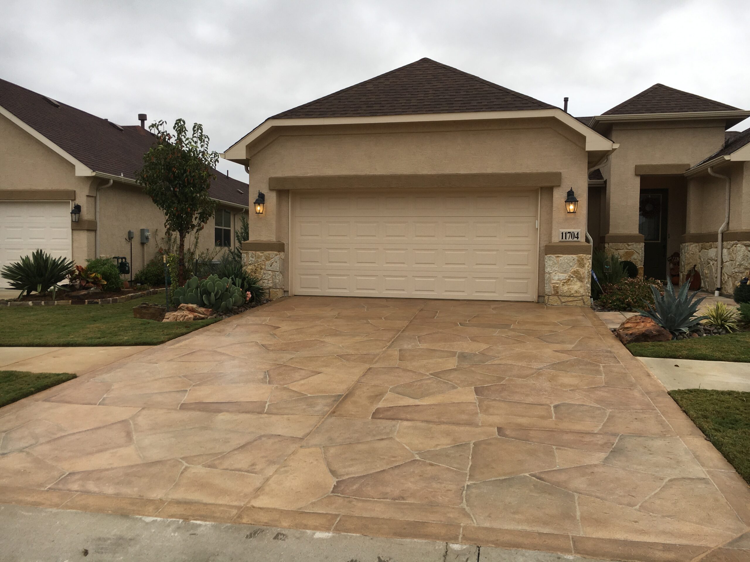 Patio & Walkway Transformation — before LimeCoat DFW resurfacing