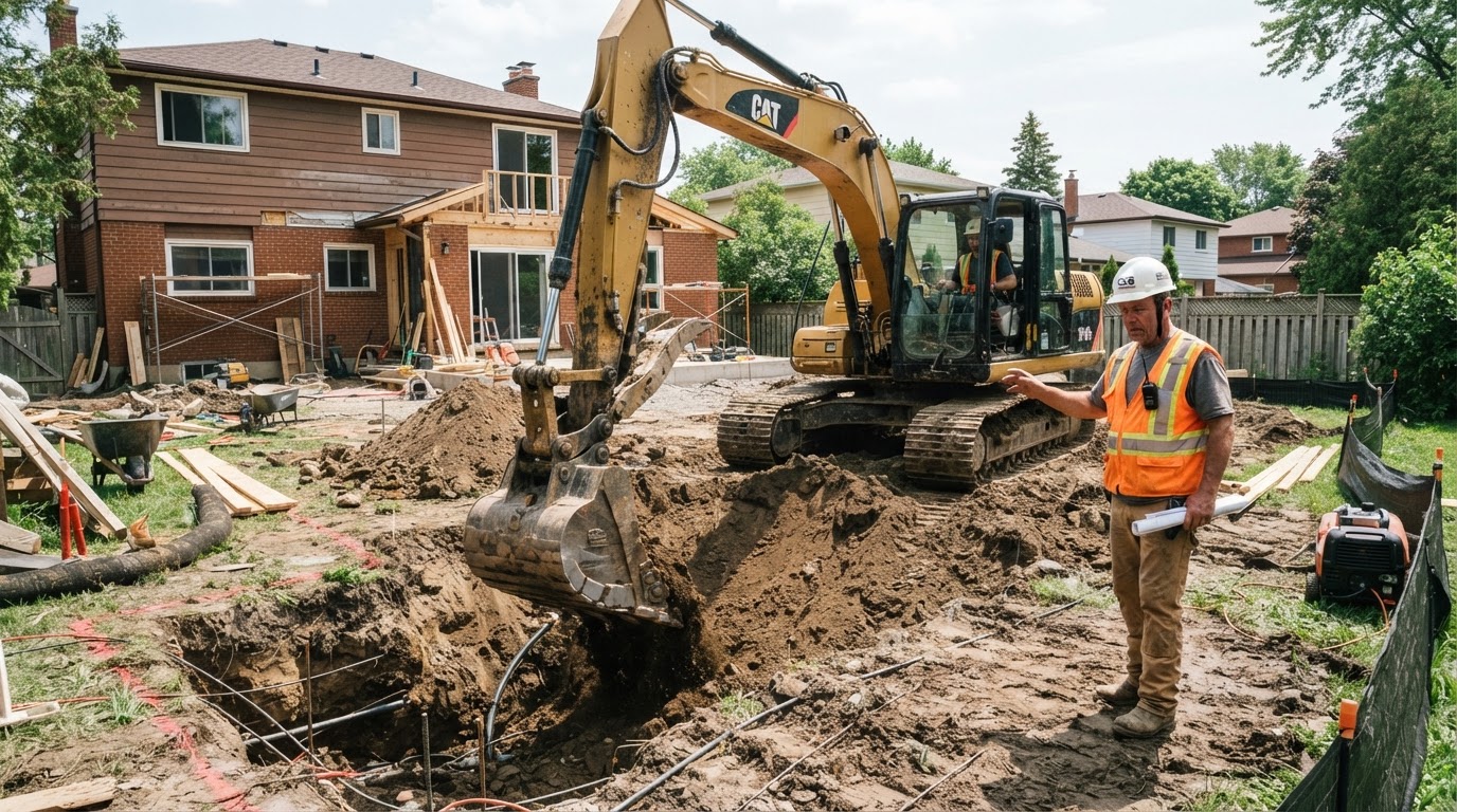 Backyard Foundation Trenching
