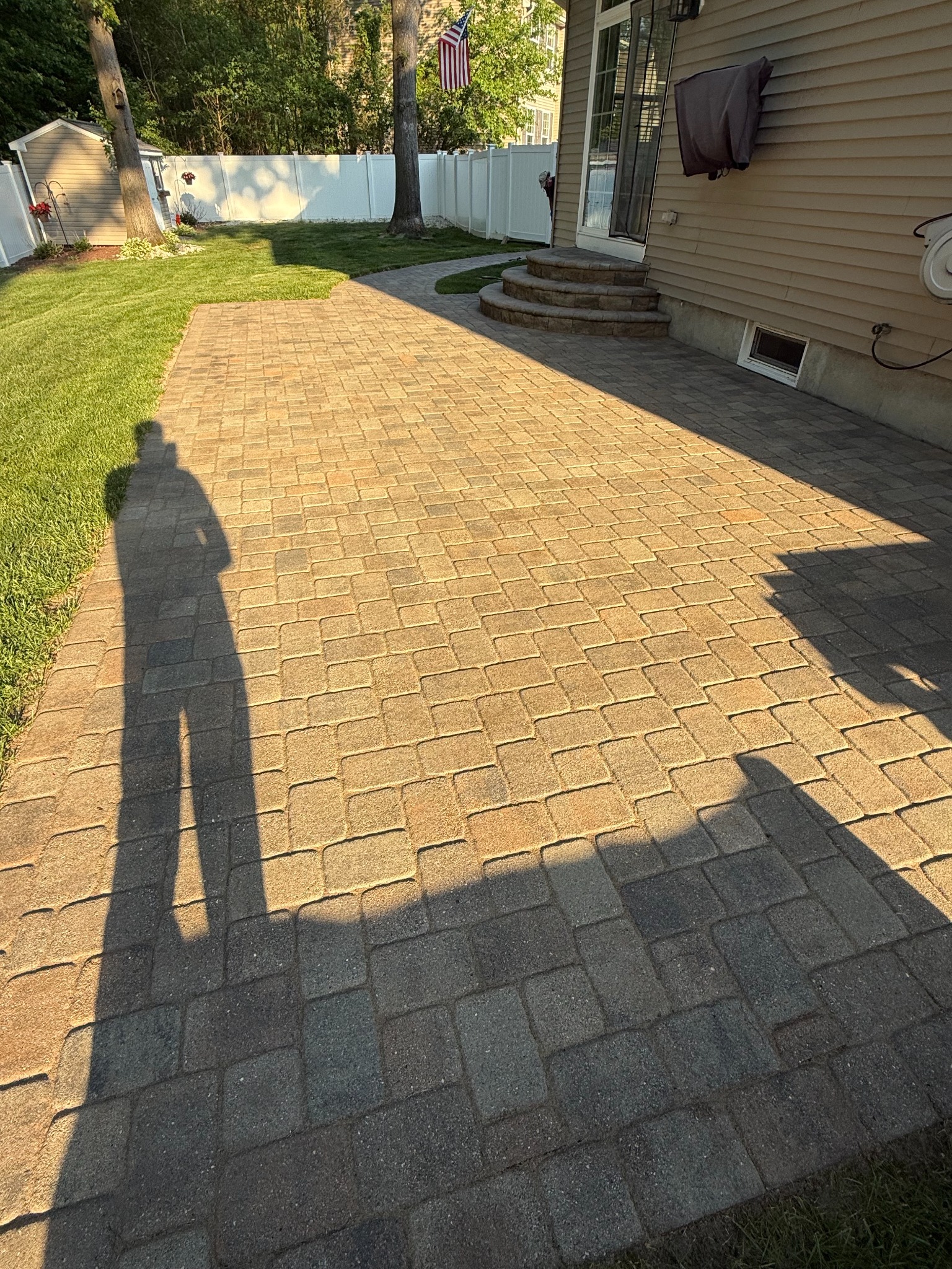 Deep Paver Washing, Sanding & Wet-Look Sealing